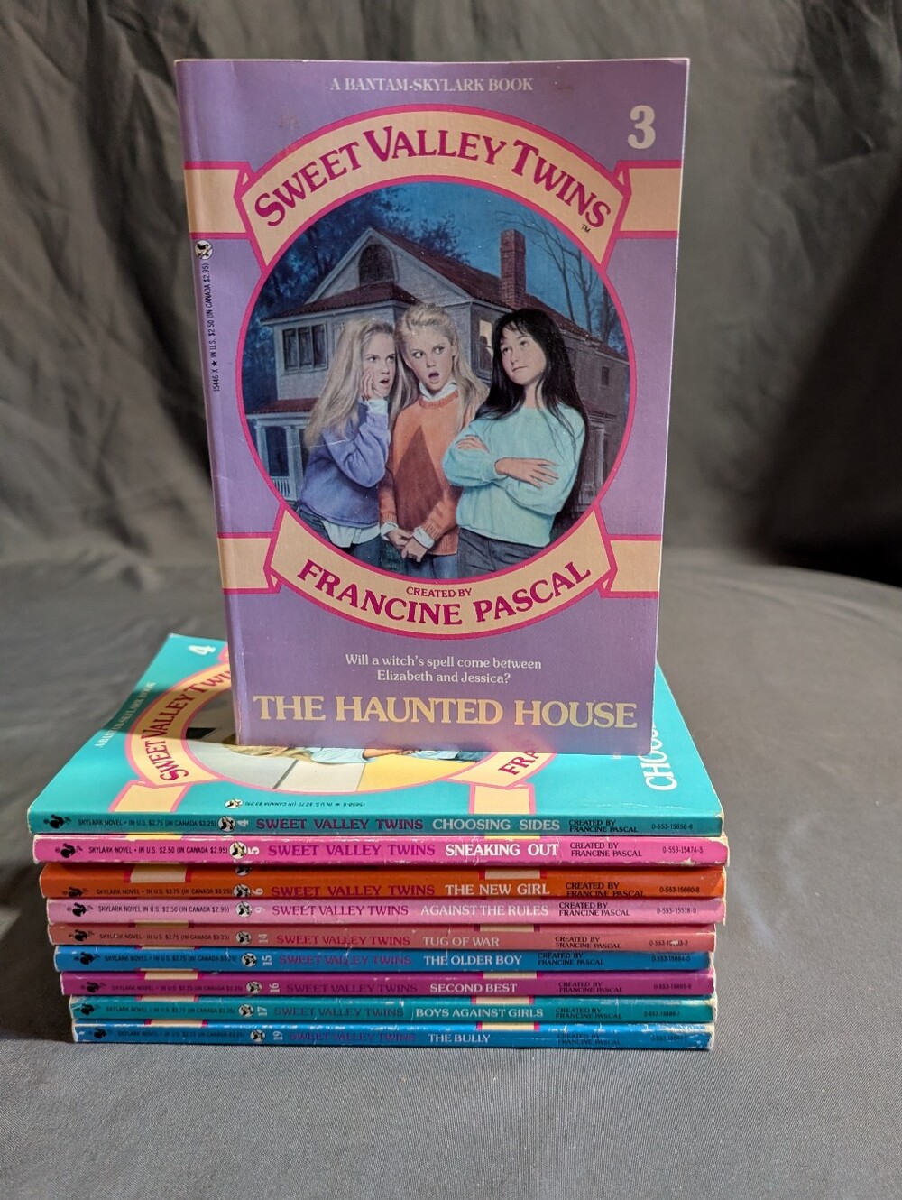 Vtg Sweet Valley Twins Books Lot of 10 Pascal PaperBack # 3- 6, 9, 14- 17, 19